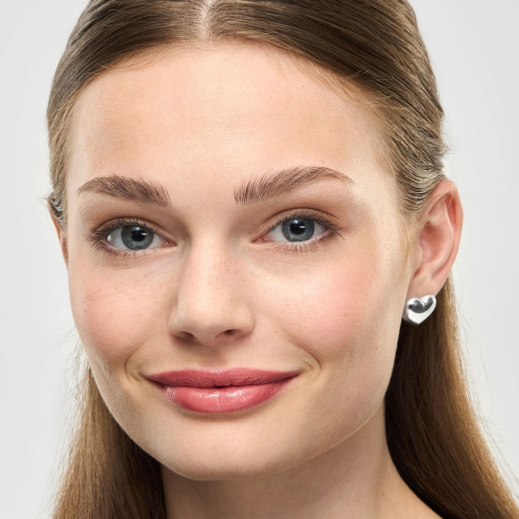 LULU Copenhagen Bubble Heart Ohrring 1 Stück - versilbert Ear stud, 1 pcs Silver Plated