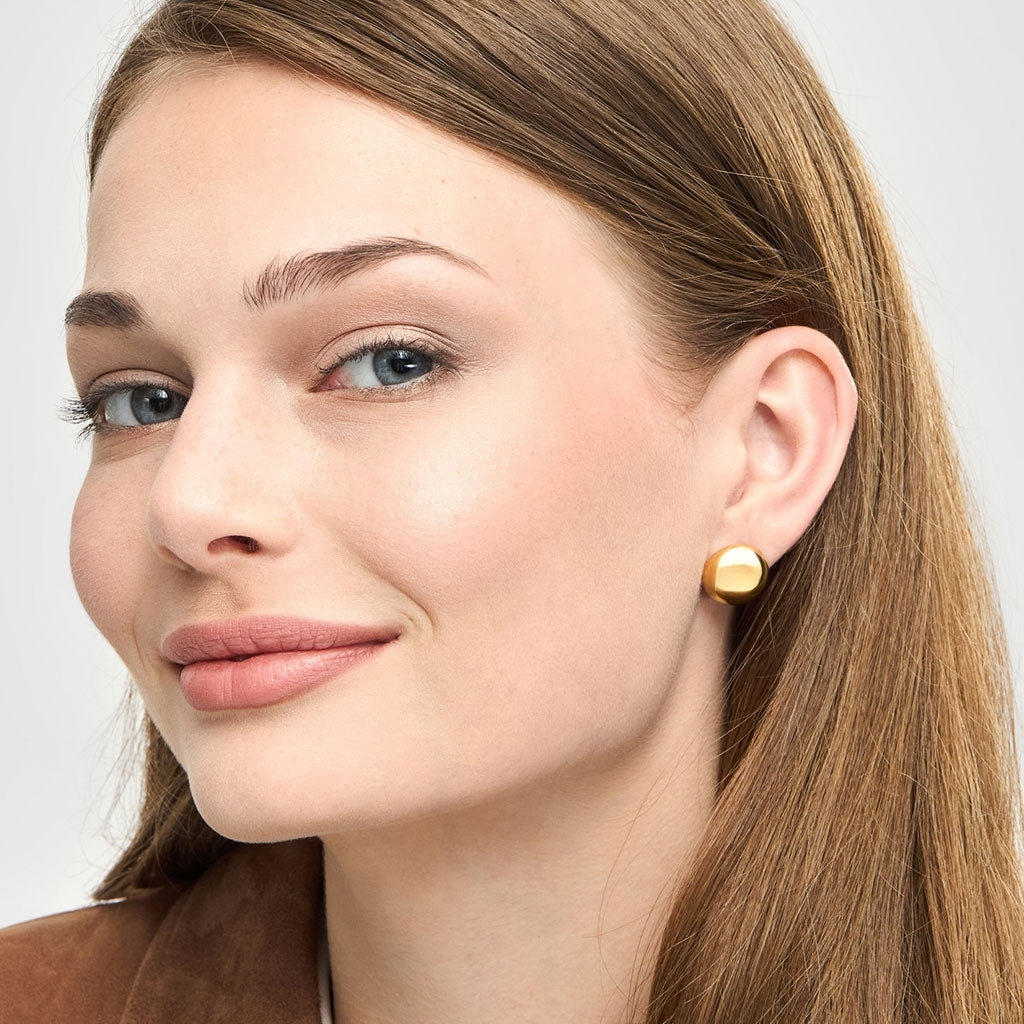 LULU Copenhagen Bubble Round Ohrring 1 Stück - vergoldet Ear stud, 1 pcs Vergoldet