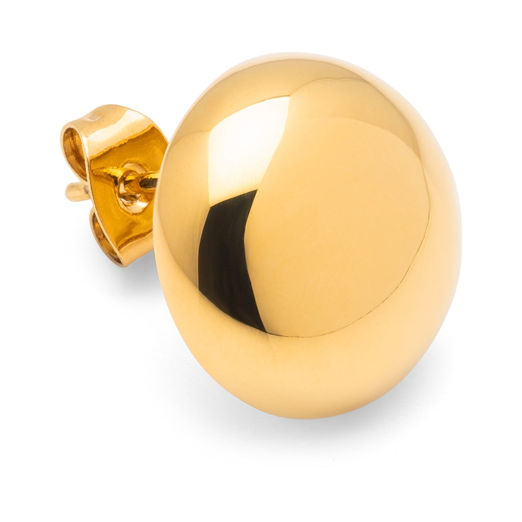 LULU Copenhagen Bubble Round Ohrring 1 Stück - vergoldet Ear stud, 1 pcs Vergoldet