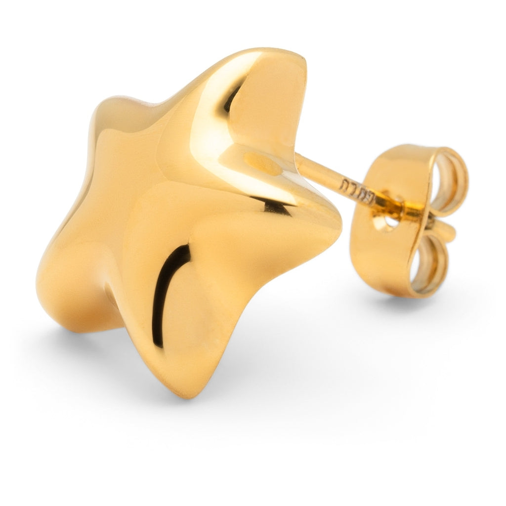 LULU Copenhagen Bubble Star Ohrring 1 Stück - vergoldet Ear stud, 1 pcs Vergoldet
