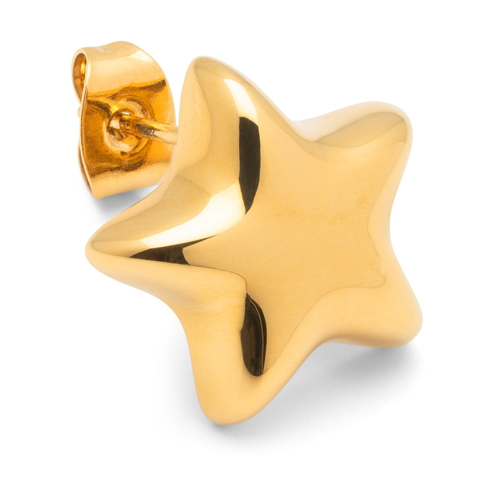 LULU Copenhagen Bubble Star Ohrring 1 Stück - vergoldet Ear stud, 1 pcs Vergoldet