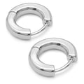 Buckle Hoops Large Paar - Silver Plated