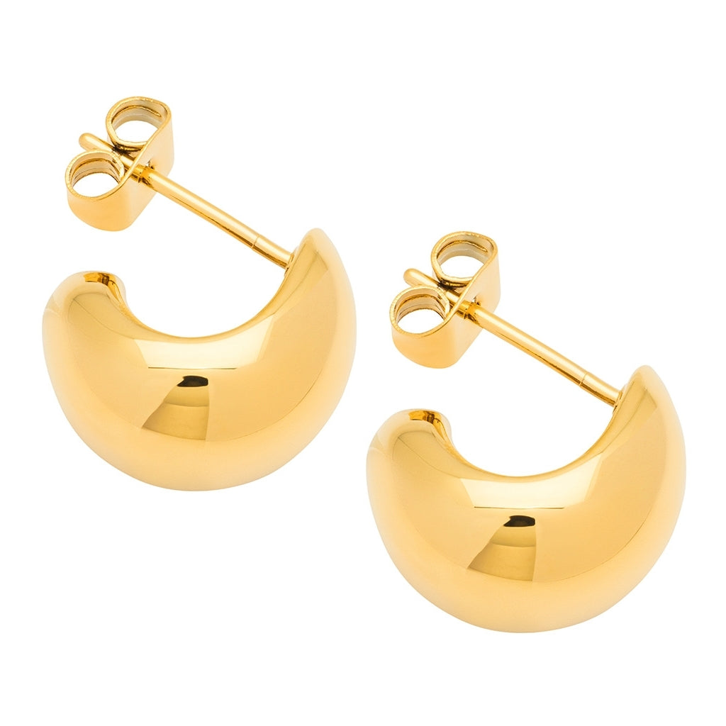 LULU Copenhagen Chunky Drop Hoops paar - vergoldet Hoops Vergoldet