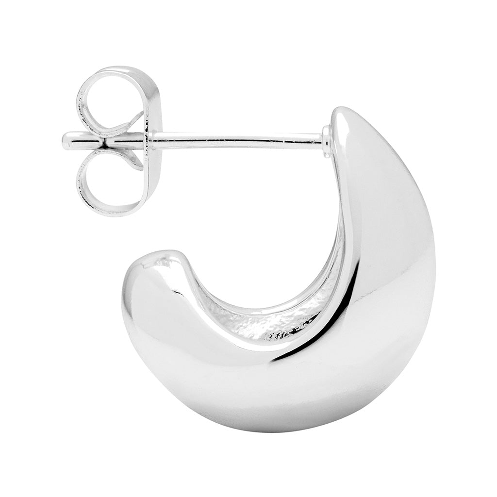 LULU Copenhagen Chunky Drop Hoops paar - versilbert Hoops Silver Plated