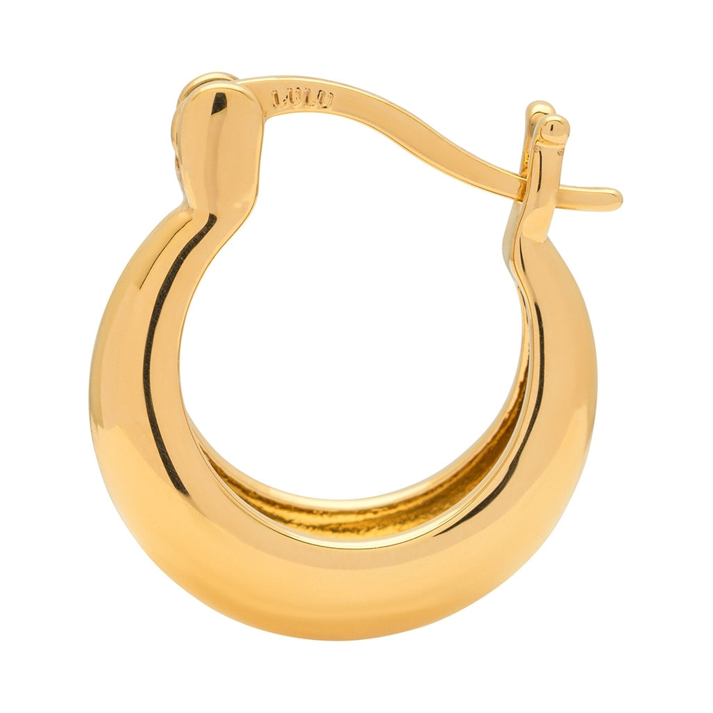 LULU Copenhagen Chunky Heavy Hoops paar - vergoldet Hoops Vergoldet