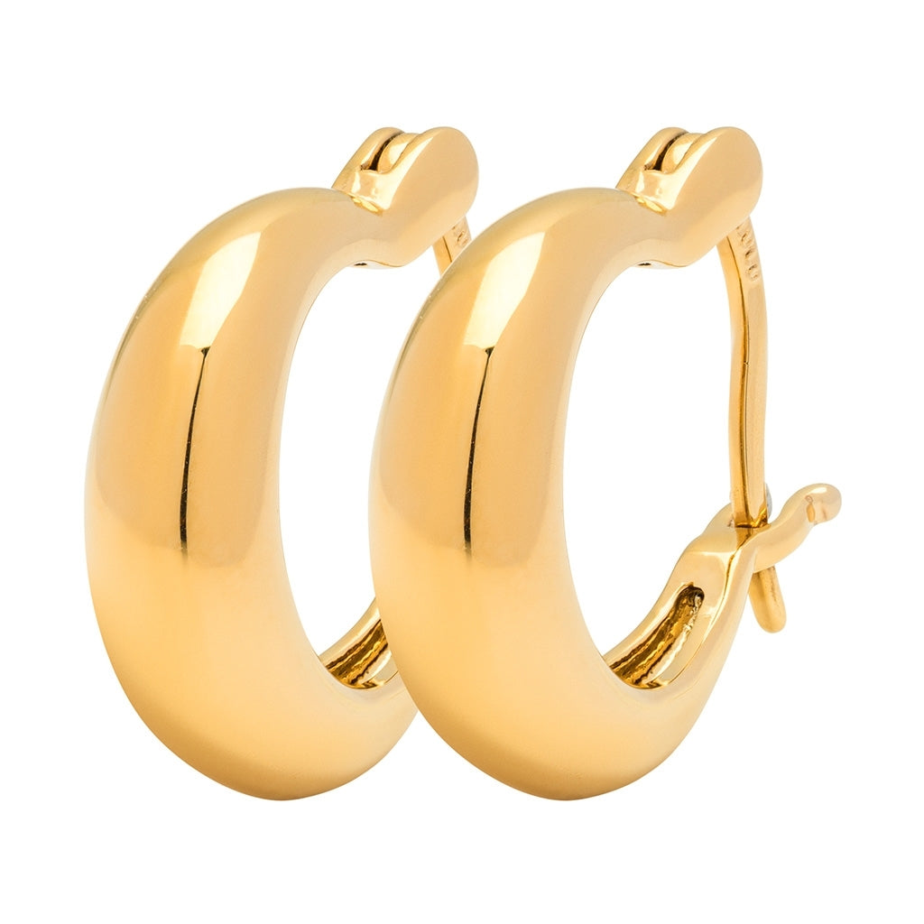 LULU Copenhagen Chunky Heavy Hoops paar - vergoldet Hoops Vergoldet