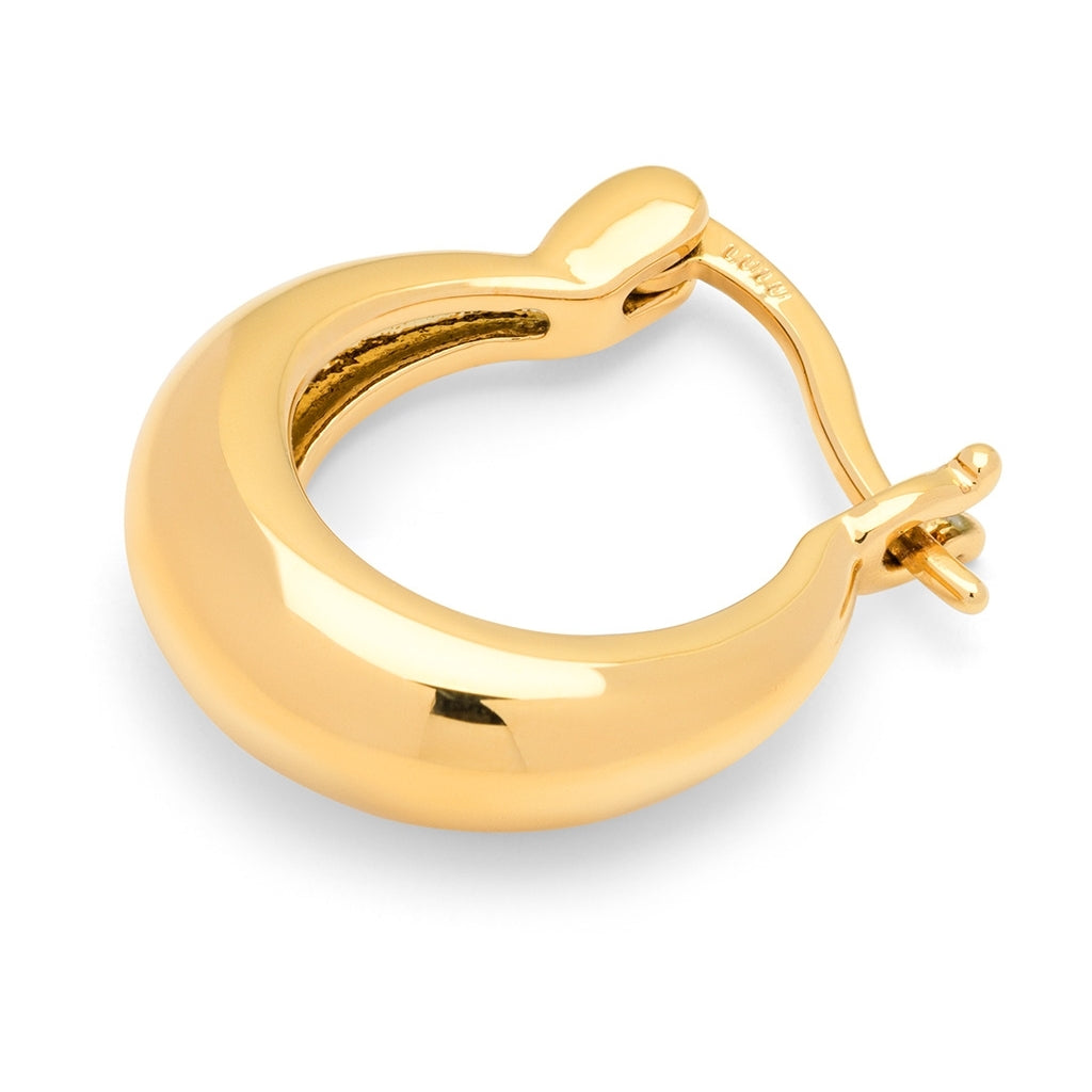 LULU Copenhagen Chunky Heavy Hoops paar - vergoldet Hoops Vergoldet