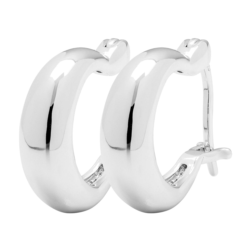 LULU Copenhagen Chunky Heavy Hoops paar - versilbert Hoops Silver Plated