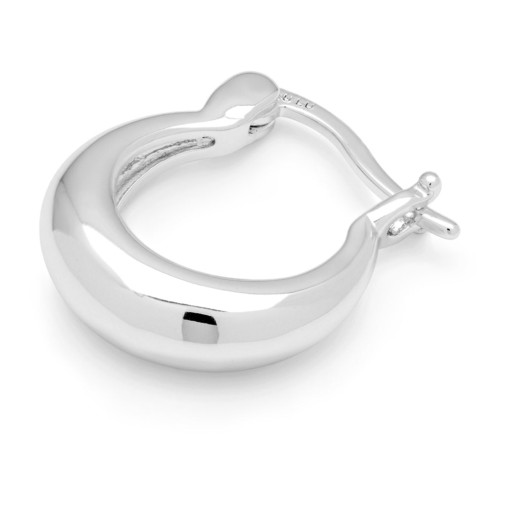 LULU Copenhagen Chunky Heavy Hoops paar - versilbert Hoops Silver Plated
