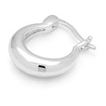 Chunky Heavy Hoops paar - versilbert - Silver Plated