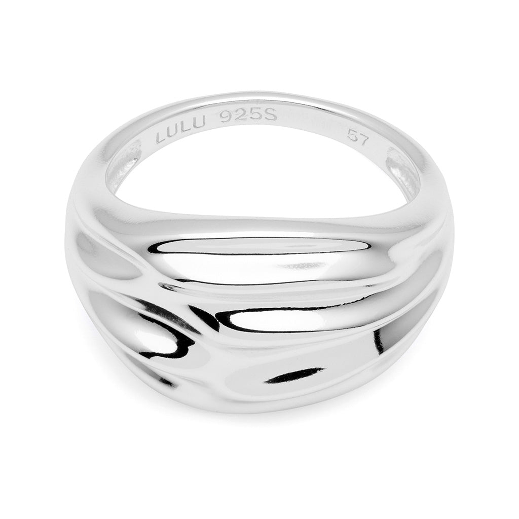 LULU Copenhagen Chunky Silk Ring - Silber Rings Silber