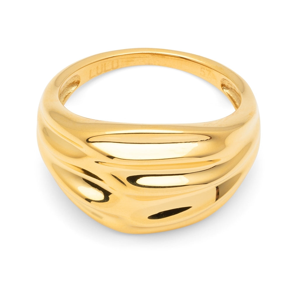 LULU Copenhagen Chunky Silk Ring - vergoldet Rings Vergoldet