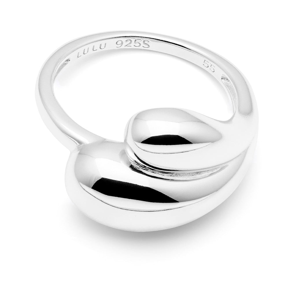 LULU Copenhagen Chunky Soft Drops Ring - Silber Rings Silber