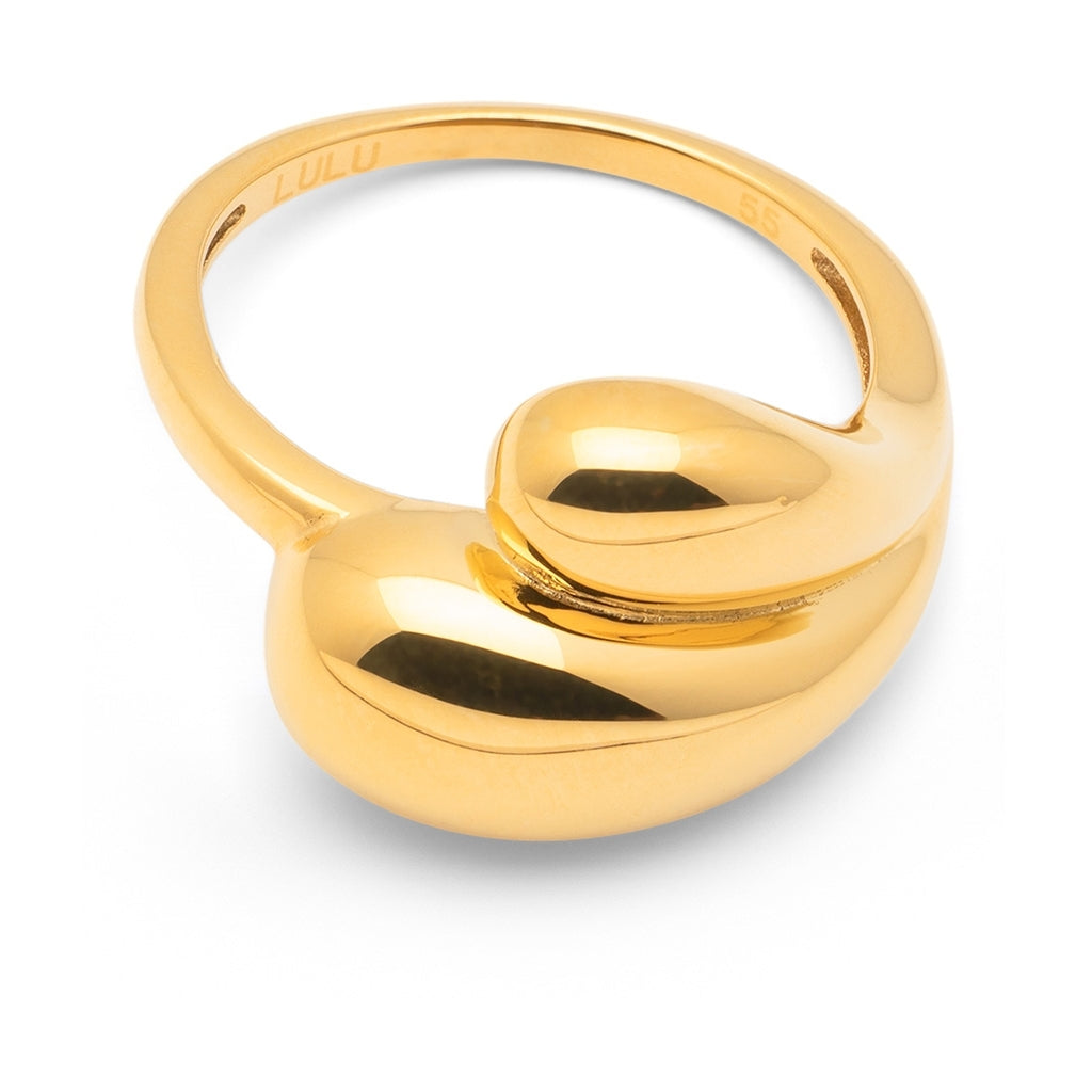 LULU Copenhagen Chunky Soft Drops Ring - vergoldet Rings Vergoldet
