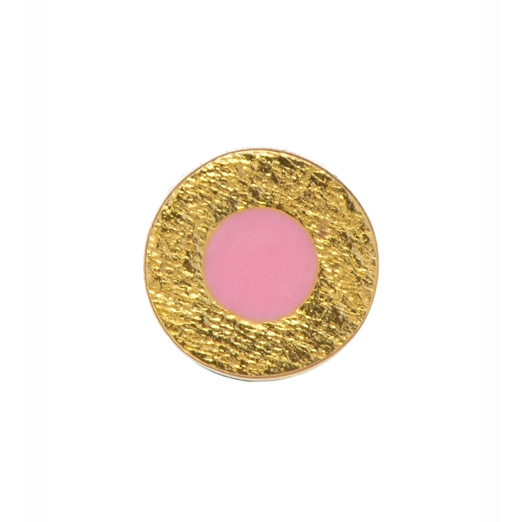 LULU Copenhagen Circle Small 1 stück vergoldet Ear stud, 1 pcs Pink