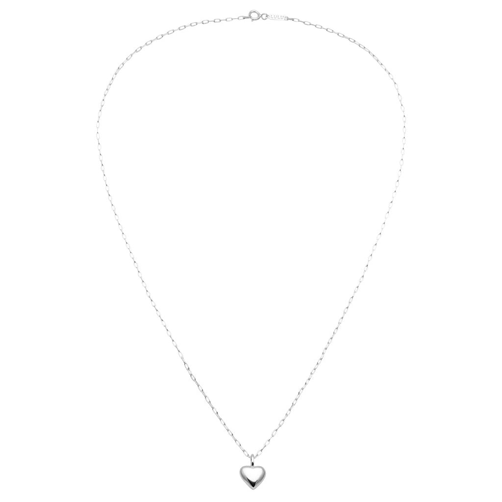 LULU Copenhagen Classic Heart Halskette Silber Necklaces Silber