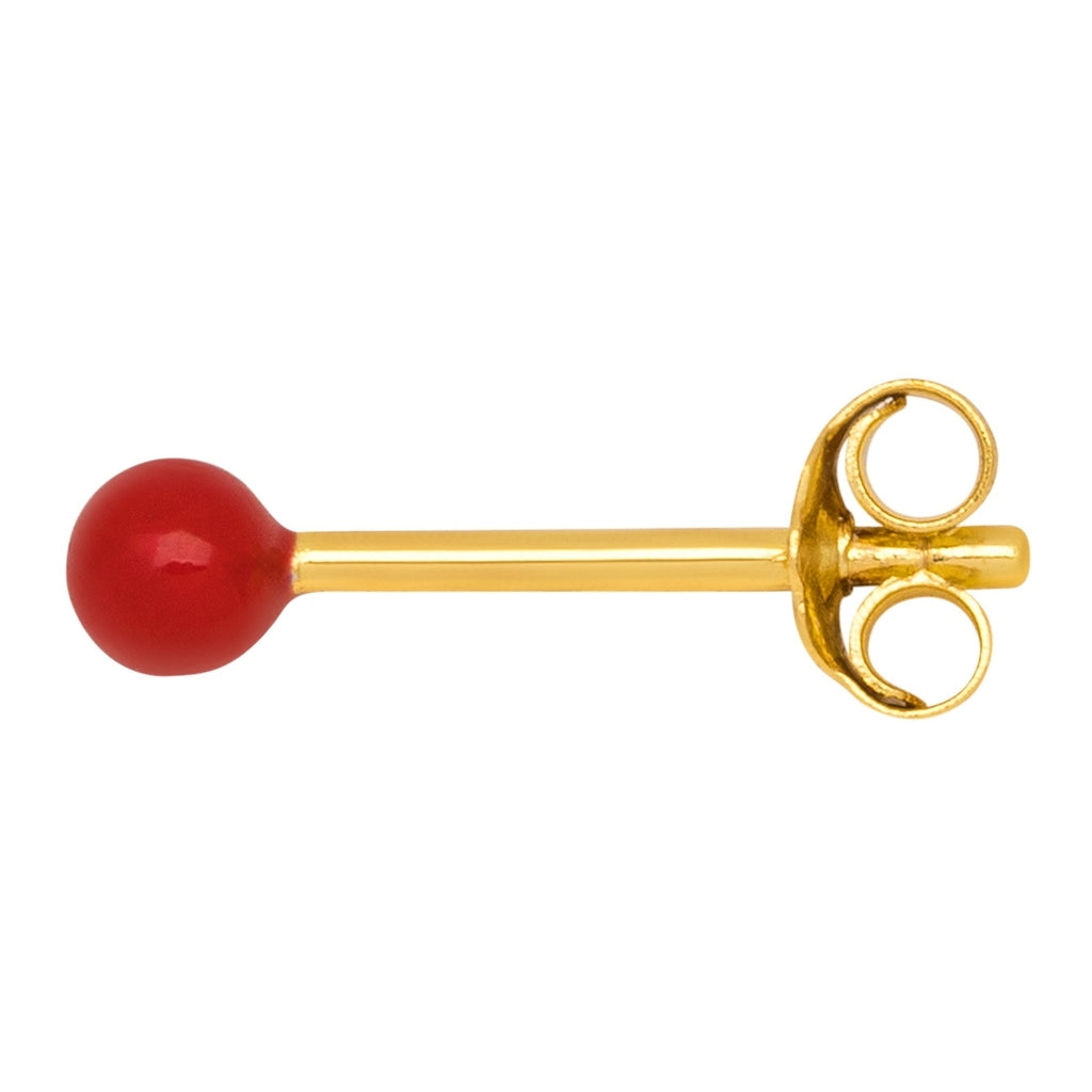 LULU Copenhagen Color Ball Ohrring 1 stück Ear stud, 1 pcs Passion Red