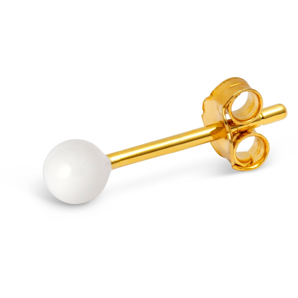 LULU Copenhagen Color Ball Ohrring 1 stück Ear stud, 1 pcs Weiß