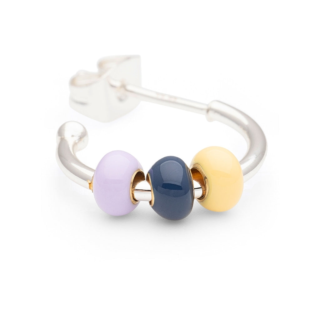 LULU Copenhagen Color Ball 3 Hoops paar - Versilbert Hoops Memories
