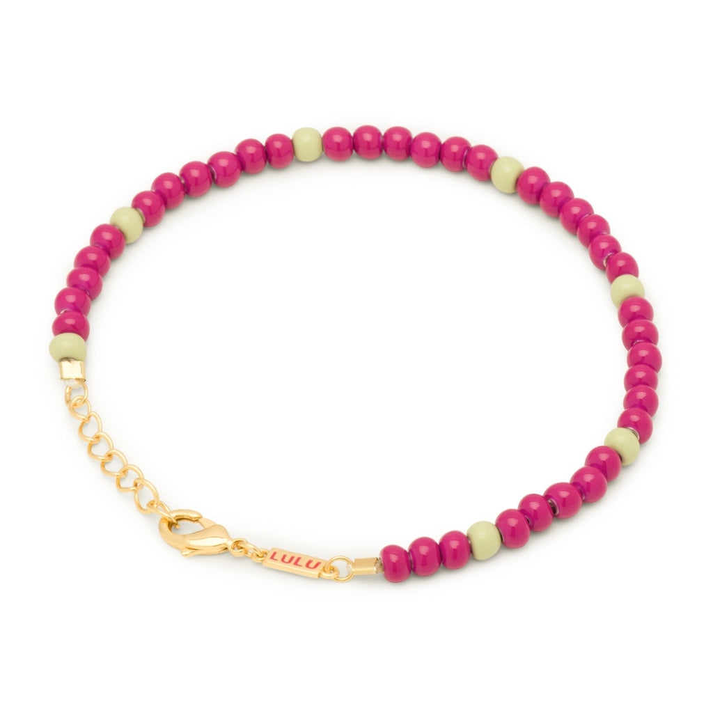 LULU Copenhagen Color Ball Armband Bracelets Plum/Silk Light Green