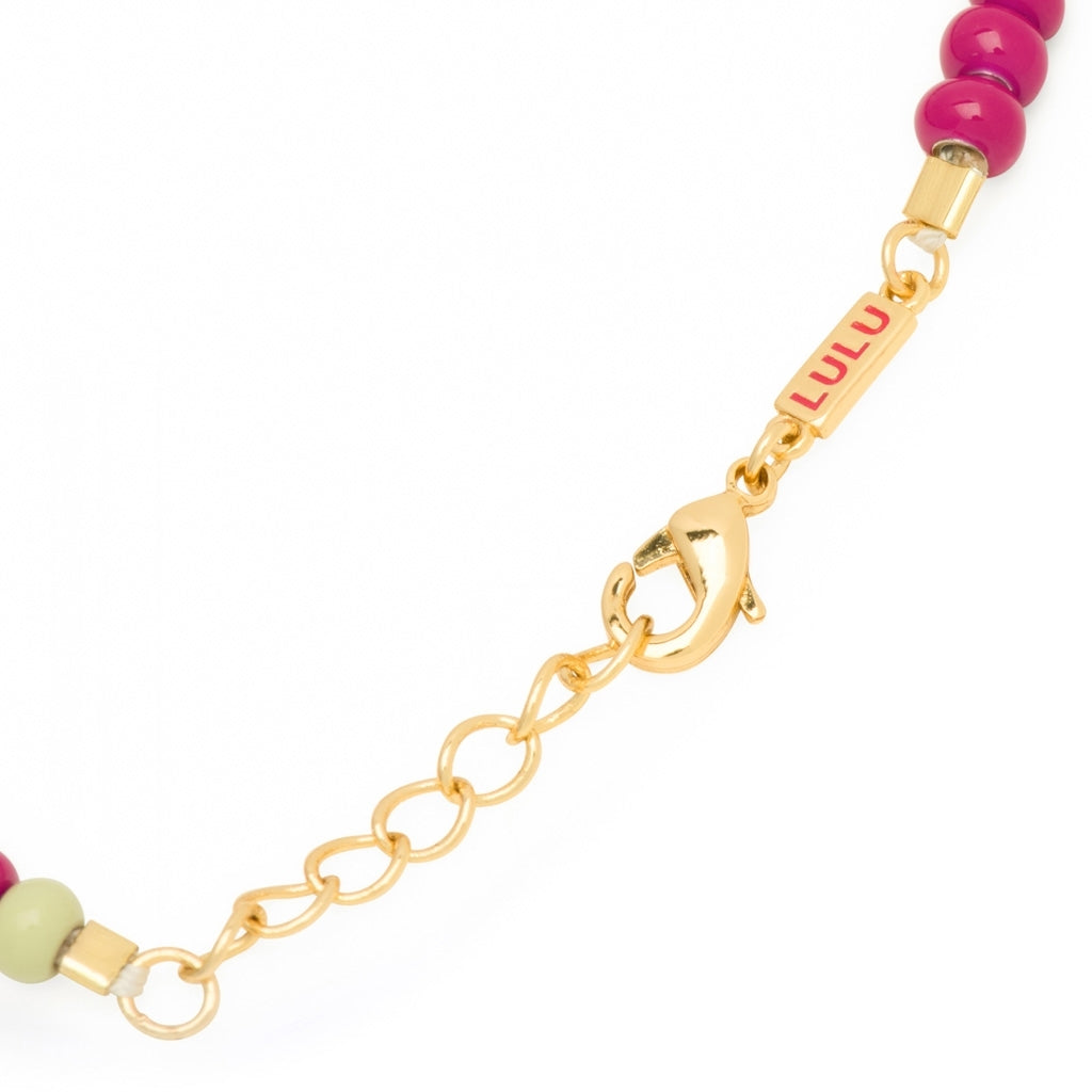 LULU Copenhagen Color Ball Armband Bracelets Plum/Silk Light Green