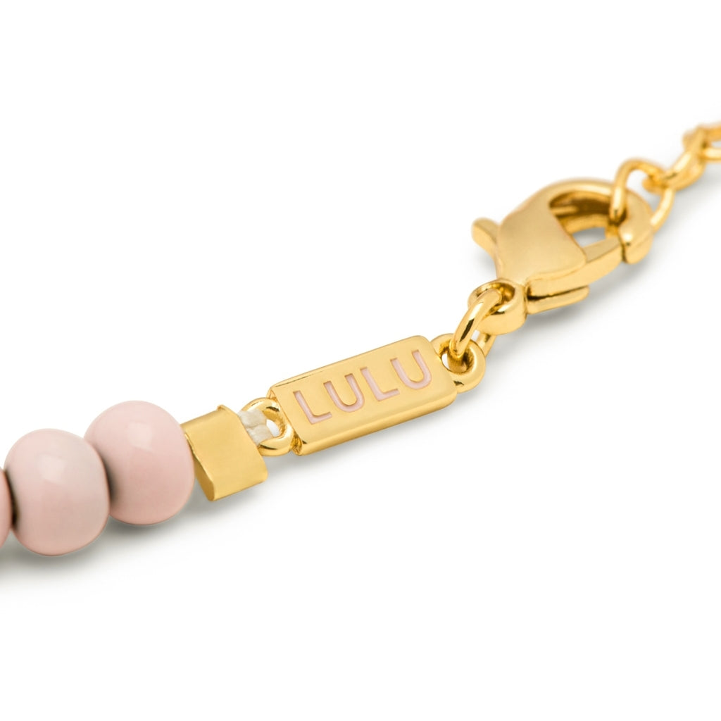 LULU Copenhagen Color Ball Armband Bracelets Silk Light Pink