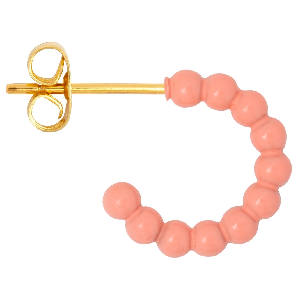 LULU Copenhagen Color Ball Hoops - Kleine Paar Hoops Burnt Coral