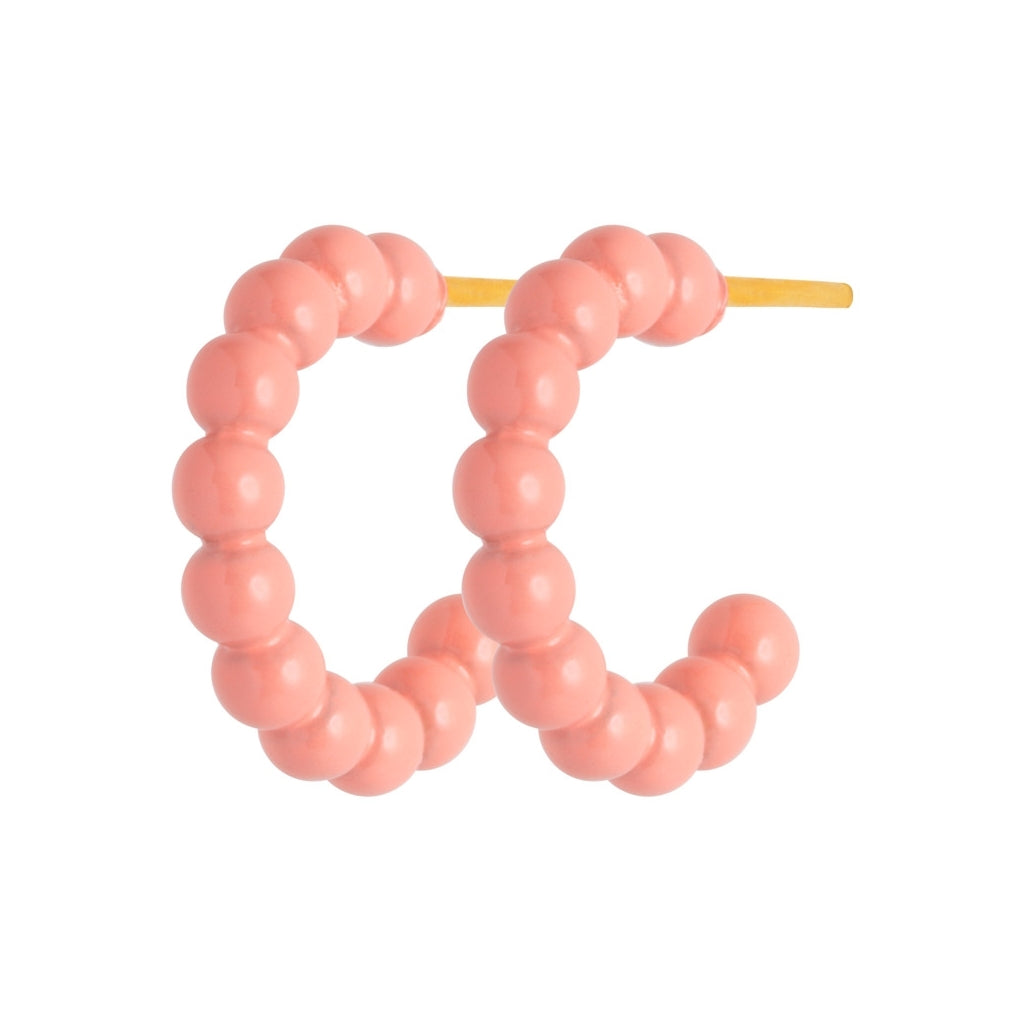 LULU Copenhagen Color Ball Hoops - Kleine Paar Hoops Burnt Coral