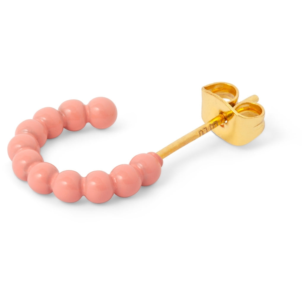 LULU Copenhagen Color Ball Hoops - Kleine Paar Hoops Burnt Coral