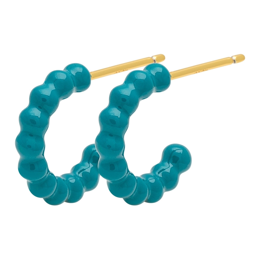 LULU Copenhagen Color Ball Hoops - Small - Paar Hoops Retro Blue
