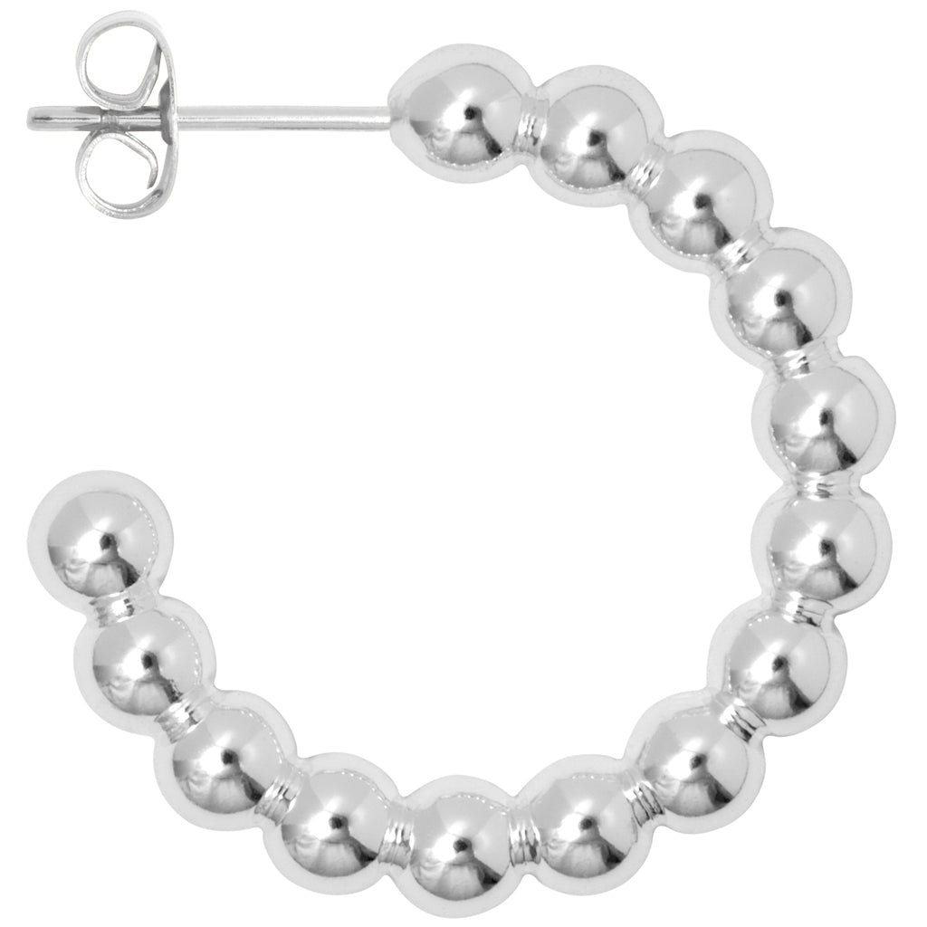 LULU Copenhagen Color Ball Hoops Large paar Hoops Silver Plated