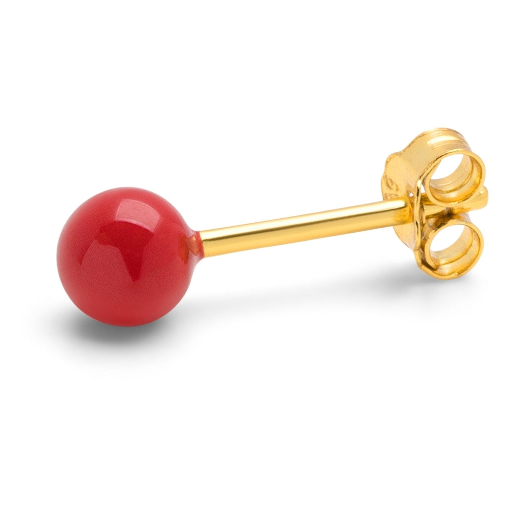 LULU Copenhagen Color Ball Medium Ohrring 1 stück Ear stud, 1 pcs Passion Red