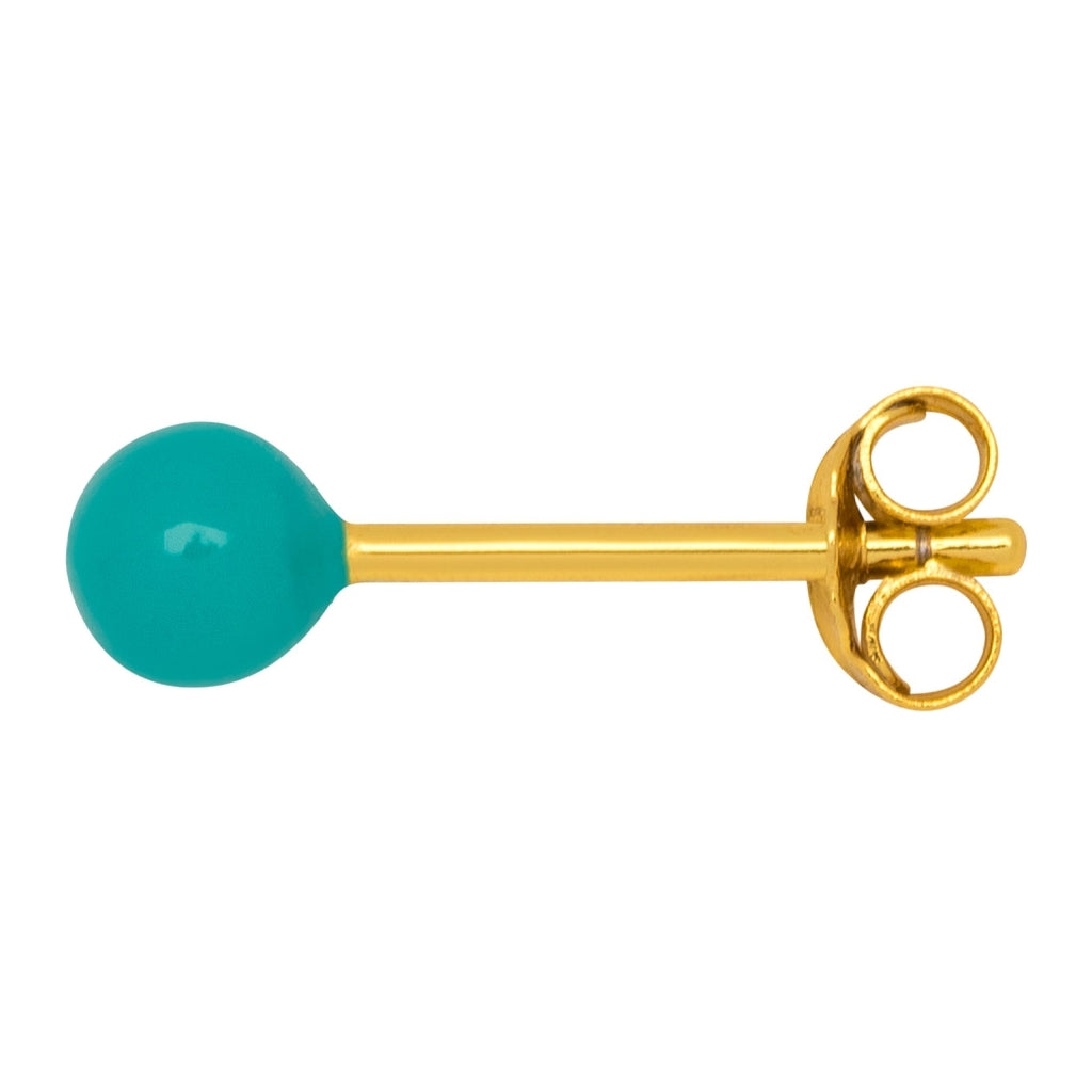 LULU Copenhagen Color Ball Medium Ohrring 1 stück Ear stud, 1 pcs Petrol