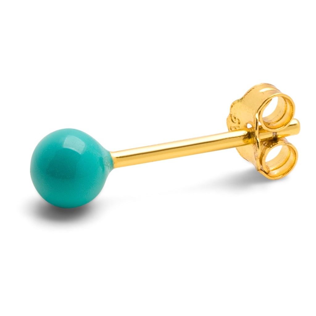 LULU Copenhagen Color Ball Medium Ohrring 1 stück Ear stud, 1 pcs Petrol