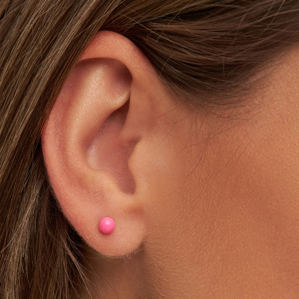 LULU Copenhagen Color Ball Medium Ohrring 1 stück Ear stud, 1 pcs Pink