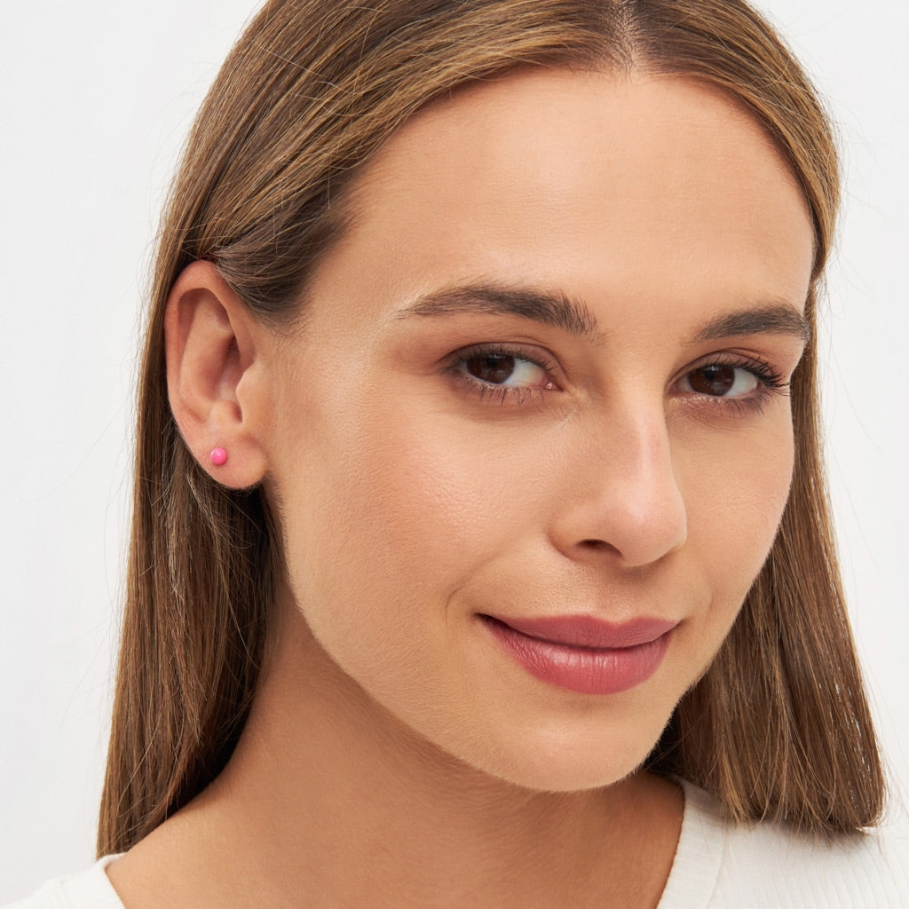 LULU Copenhagen Color Ball Medium Ohrring 1 stück Ear stud, 1 pcs Pink