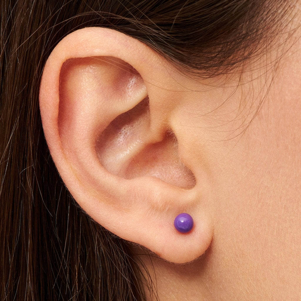LULU Copenhagen Color Ball Medium Ohrring 1 stück Ear stud, 1 pcs Deep Purple
