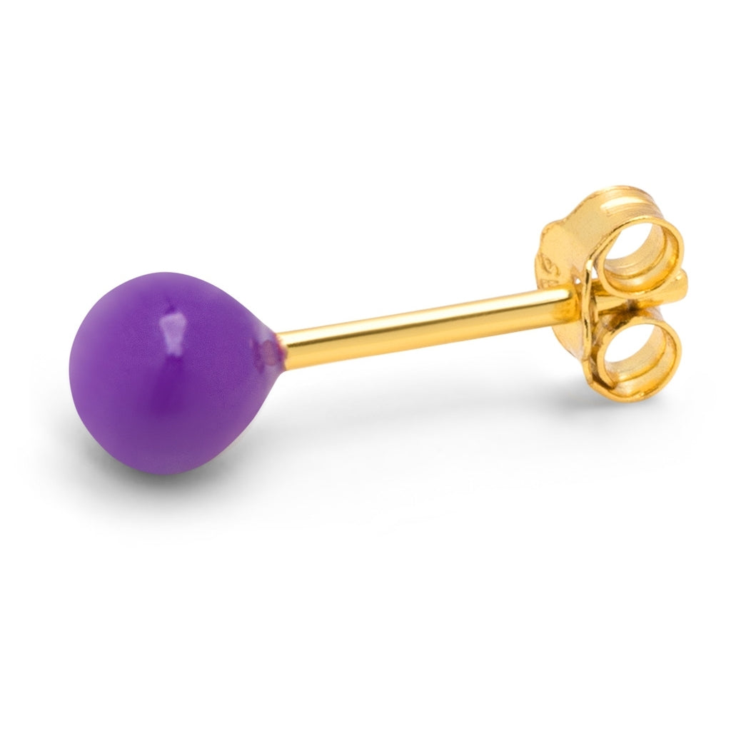 LULU Copenhagen Color Ball Medium Ohrring 1 stück Ear stud, 1 pcs Deep Purple