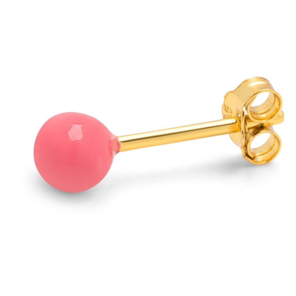 LULU Copenhagen Color Ball Medium Ohrring 1 stück Ear stud, 1 pcs Korallenpink