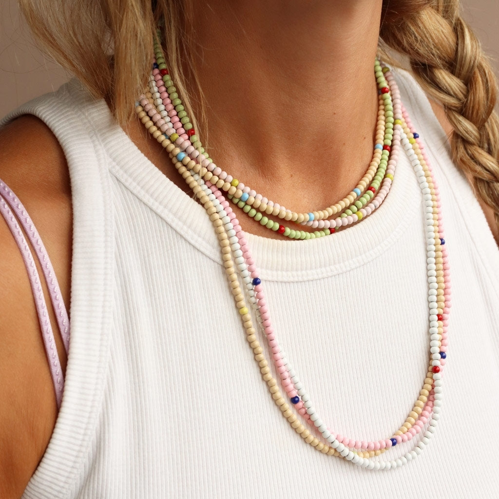 LULU Copenhagen Color Ball Halskette lange Necklaces Buttercream/Multi
