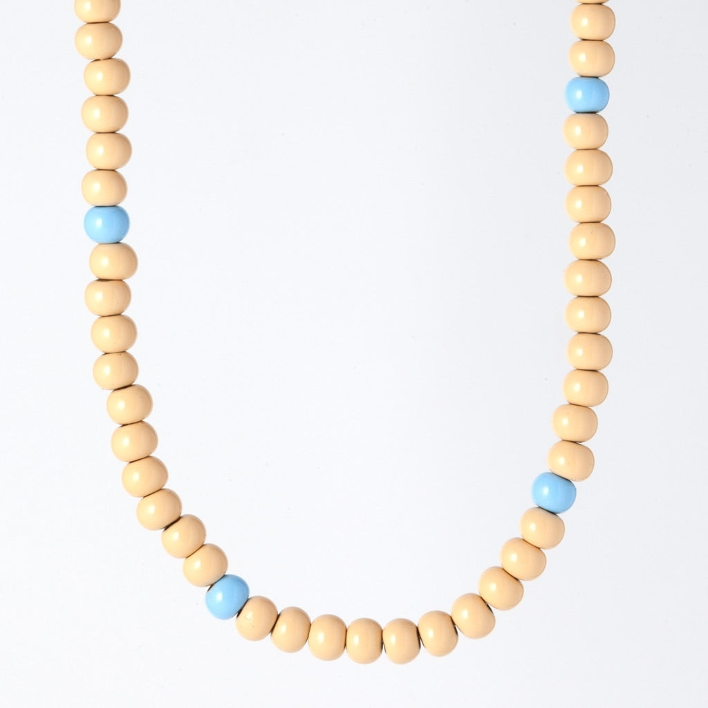 LULU Copenhagen Color Ball Halskette kurze Necklaces Buttercream/Light Blue
