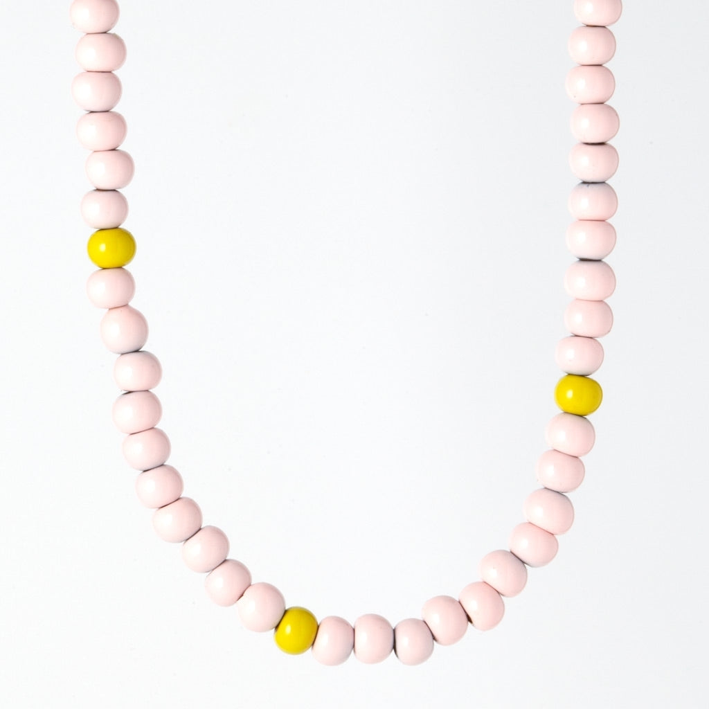 LULU Copenhagen Color Ball Halskette kurze Necklaces Silke Light Pink/ Lime