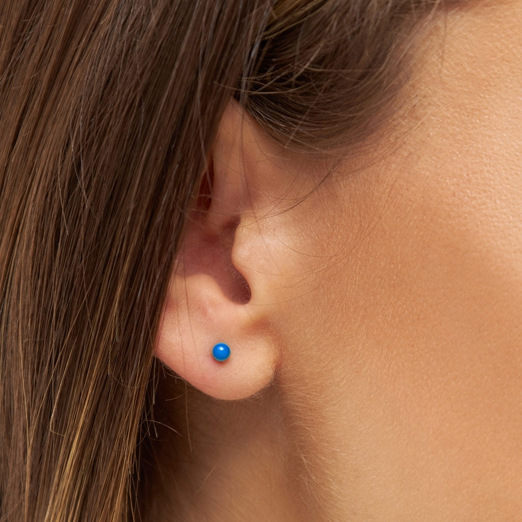 LULU Copenhagen Color Ball Ohrring 1 stück Ear stud, 1 pcs Blue