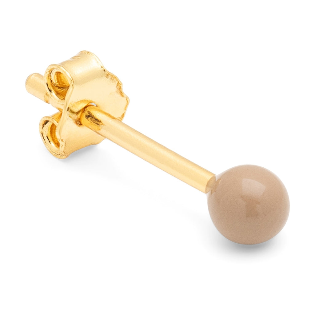 LULU Copenhagen Color Ball Ohrring 1 stück Ear stud, 1 pcs Mocha Mousse