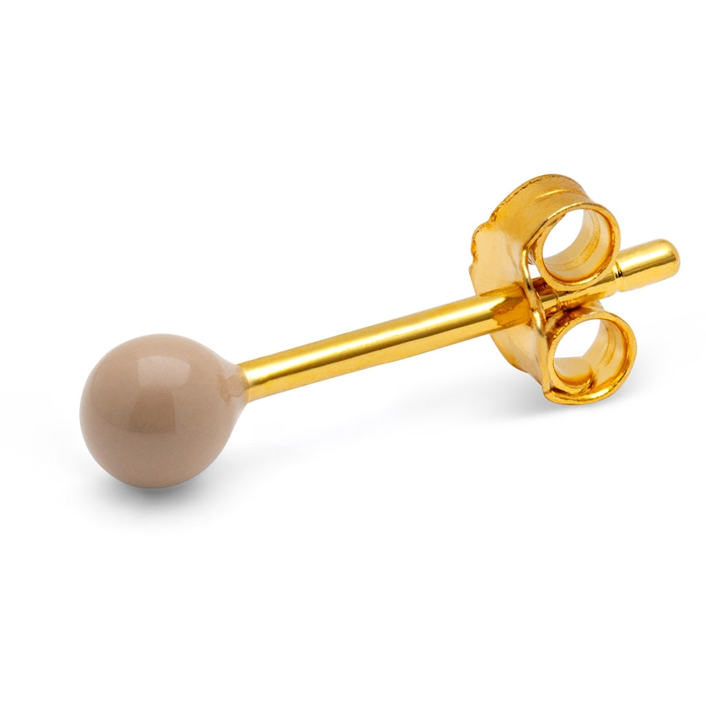 LULU Copenhagen Color Ball Ohrring 1 stück Ear stud, 1 pcs Mocha Mousse