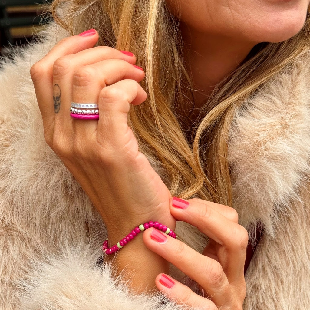 LULU Copenhagen Color Ball Ring Rings Silber