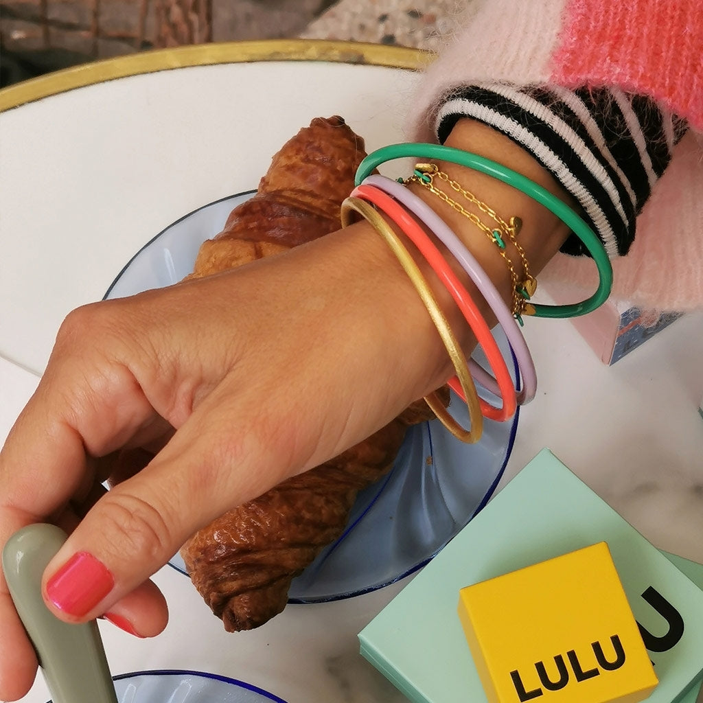 LULU Copenhagen Color Bangle Bracelets Hellgrün