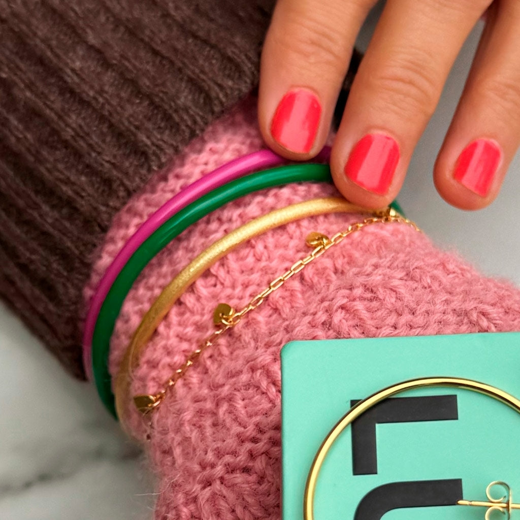LULU Copenhagen Color Bangle gebürstet Bracelets Vergoldet