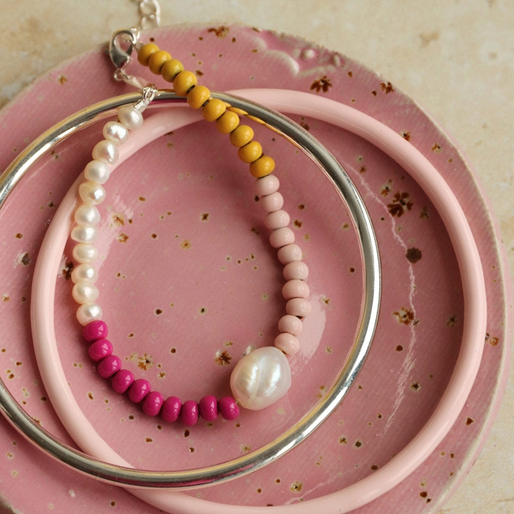 LULU Copenhagen Color Bangle glänzend Bracelets Silver Plated