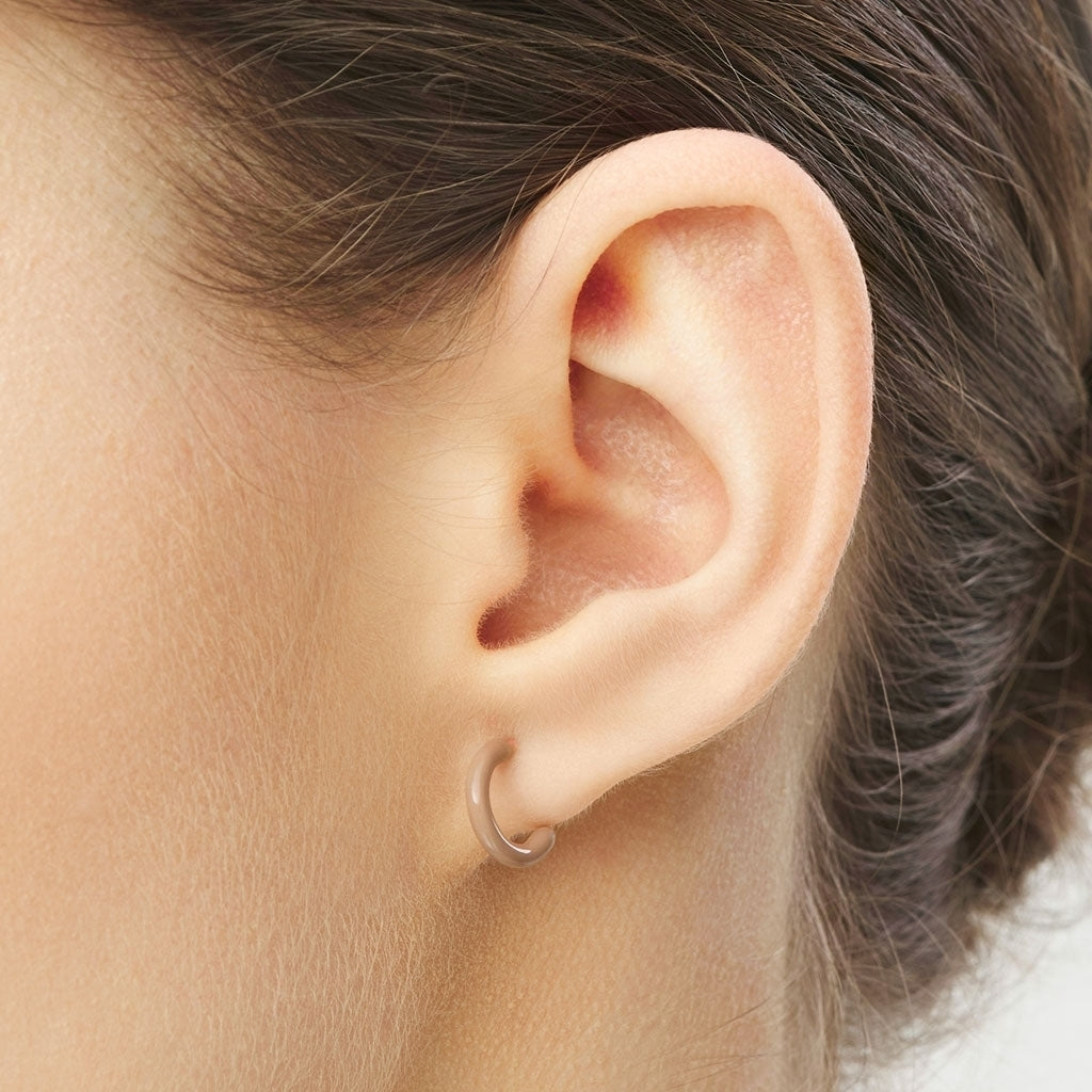 LULU Copenhagen Color Hoop 1 pcs - Box Ear stud, 1 pcs Mocha Mousse